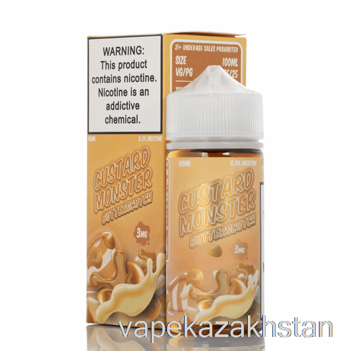 Vape Smoke Butterscotch - Custard Monster - 100mL 0mg